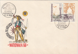 76237- NATIONAL PHILATELIC EXHIBITION, SPECIAL COVER, 1966, ROMANIA - Brieven En Documenten