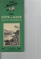 Côte-d'Azur. Guide Michelin. 1949. - Côte D'Azur