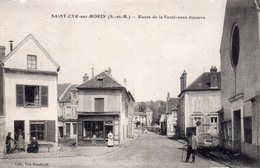 CPA, Saint-Cyr-sur-Morin, Route De La Ferté Sous Jouarre, Animée, Commerces - Other Municipalities
