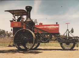 CPM 10X15  C.D.F. STEAM TRACTION ENGINE . Locomotive 1902 Par Daniel Best , Restaurée à L'Oakland Museum - Trenes
