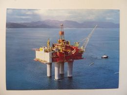 Boknafjorden Norway / Derrick Oil Derrick / Cut Postcard - Tugboats