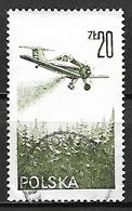 POLOGNE      -   Aéro  -   1977 .  Y&T N° 57 Oblitéré .  Avion  /  épandage - Gebraucht