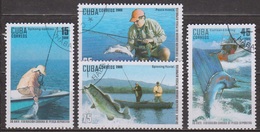 Pèche Sportive - CUBA - Au Lancer En Mer, Ren Bateau, à La Mouche, En Rivière - N° 4763-4765-4766-4767 - 2009 - Gebraucht