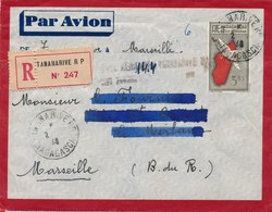 Devant De Lettre, Entier Poste Aérienne 3F75 Tananarive - Airmail