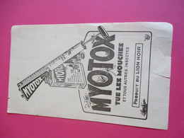 Buvard/Tue Mouches / MYOTOX/ Produit Du Lion Noir/ Tue Les Mouches Et Tous Autres Insectes /Vers 1920-1940 BUV375 - Otros & Sin Clasificación