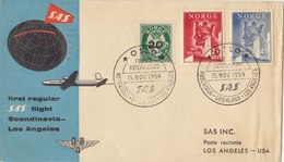 NORWAY 1954 SAS Flight To LOS ANGELES.BARGAIN.!! - Covers & Documents