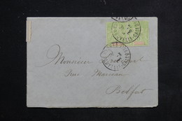 NOUVELLE CALEDONIE - Affranchissement Type Groupe En Paire De Nouméa Pour Belfort Avant 1910 - L 23420 - Cartas & Documentos