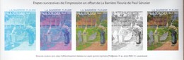 FRANCE ETAPES SUCCESSIVES DE L'IMPRESSION EN OFFSET DE LA BARRIERE FLEURIE DE PAUL SERUSIER - Non Classés