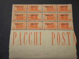 TRIESTE ZONA A - PACCHI P. 1949/54 CORNO L. 3, In Sestina -- NUOVI(++) - Postal And Consigned Parcels