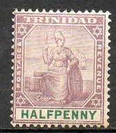 TRINITE & TOBAGO - (Colonie Britannique) - 1896 - N° 44 - 1/2 P. Violet-brun Et Vert - (Britannia) - Trindad & Tobago (...-1961)