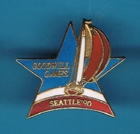 1 PIN'S  //   ** VOILE / YACHTING // GOODWILL GAMES / SEATTLE '90 ** . (© & TM SOC) - Voile