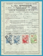 Fiscale Zegels 20 Fr + 8 Fr......TP Fiscaux / Op Dokument Douane En 1934 Taxe De Transmission Et De Luxe - Documents