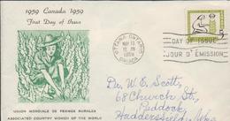 3378  FDC  Ottawa Ontario, 1959, Union Mondiales De Femmes Rurales, - 1952-1960