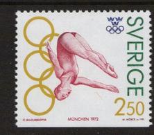 OLYMPIC GOLD MEDALS MUNCHEN 1972 DIVING KUNSTSPRINGEN  PLONGÉE ULRIKA KNAPE SWEDEN SUEDE SCHWEDEN 1991 MNH MI 1677 - Tauchen