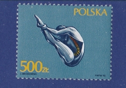 DIVING KUNSTSPRINGEN  PLONGÉE POLAND POLEN POLOGNE 1990 MNH MI  3262 - Diving