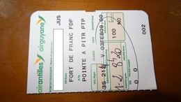 Air Antilles Ticket From MARTINIQUE - Fort De France - Fahrkarte - Carte D'imbarco