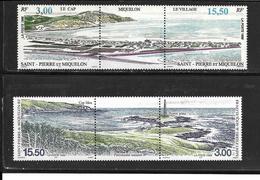 SAINT PIERRE MIQUELON - LOT 4 TIMBRES NEUFS 640A 681 682 2 BANDES PAYSAGES - Collezioni & Lotti