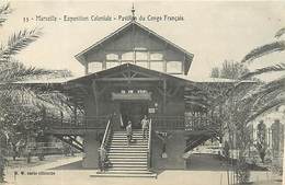 Pays Div- Ref R93- Marseille - Exposition Coloniale - Pavillon Du Congo Francais - Carte Bon Etat - - Congo Français