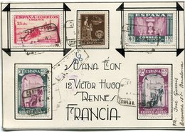 ESPAGNE CARTE AVEC AU DOS CACHET VIOLET " CENSURA MILITAR BARCELONA " DEPART BARCELONE 27 MAI 40 POUR LA FRANCE - Republikeinse Censuur