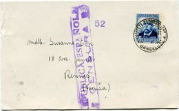 ESPAGNE CARTE AVEC  CACHET VIOLET "REPUBLICA ESPANOLA CENSURA " DEPART BARCELONE 1-7-37 POUR LA FRANCE - Republikeinse Censuur