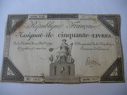 ASSIGNAT 50L DU 14/12/1792 LAF 164 - Assignats