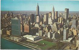 W1277 New York - United Nations From The East River - Aerial View / Viaggiata 1970 - Panoramic Views