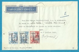 Fiscale Zegels 40 Fr.+30 Fr...TP Fiscaux / Op Dokument/RECU  1943 Met Firmaperforatie (perfin) U.P.L. (Usines Peters+Lac - Documenti