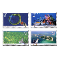 2019 Dongsha Atoll National Park Stamps Marine Life Fauna Fish Bird Coral Pratas Is. - Iles