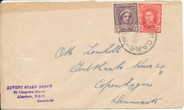 Australia Cover Sent To Denmark Aberdare 1948 - Lettres & Documents