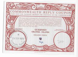 1973 - COUPON REPONSE De GUERNSEY 4p RECTIFIE à 6p - Guernsey