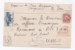 ENVELOPPE RECOMMANDEE DE LE SERS POUR TUNIS DU 03/05/1936 - Briefe U. Dokumente