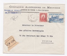 ENVELOPPE RECOMMANDEE DE TUNIS POUR TUNIS DU 09/01/1937 - Briefe U. Dokumente