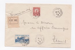 ENVELOPPE RECOMMANDEE DE TUNIS POUR TUNIS DU 25/09/1938 - Briefe U. Dokumente