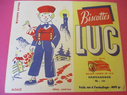 Buvard/Biscottes/LUC//CHATEAUROUX/400 Gr/Alsace /SOFOGA//Vers 1940-60  BUV392 - Bizcochos