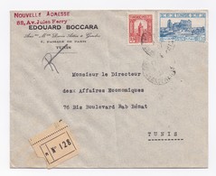 ENVELOPPE RECOMMANDEE DE TUNIS POUR TUNIS DU 09/?/1937 - Briefe U. Dokumente