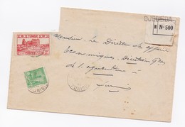 ENVELOPPE RECOMMANDEE DE DJEDEIDA POUR TUNIS DU 23/05/1942 - Briefe U. Dokumente