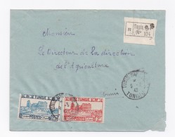 ENVELOPPE RECOMMANDEE DE TUNIS POUR TUNIS DU 09/03/1942 - Briefe U. Dokumente