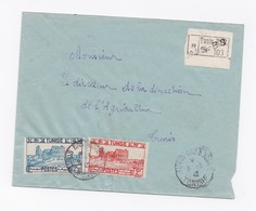 ENVELOPPE RECOMMANDEE DE TUNIS POUR TUNIS DU 09/03/1942 - Briefe U. Dokumente