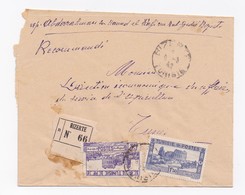 ENVELOPPE RECOMMANDEE DE BIZERTE POUR TUNIS DU 09/03/1942 - Briefe U. Dokumente