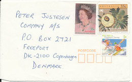 Australia Cover Sent To Denmark - Cartas & Documentos