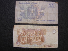 Billet EGYPTE CENTRAL BANK OF EGYPT 25 PIASTRES ONE POUND - Sudafrica