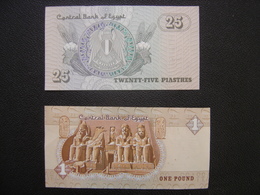 Billet EGYPTE 2 CENTRAL BANK OF EGYPT 25 PIASTRES ONE POUND - Südafrika