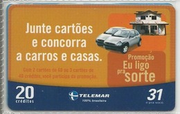 LSJP BRAZIL PHONECARD CONCORRA HOUSES AND CARS TELEMAR - Brasilien