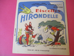 Buvard/Biscottes/HIRONDELLE/La Biscotte Naturelle/Le Corbeau Et Le Renard / SPRAE/CORBEIL-ESSONNES/Vers 1940-60  BUV428 - Biscottes