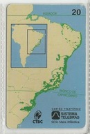 LSJP BRAZIL PHONECARD RESERVE BIOSPHERE MAP TELEBRAS - Brasilien