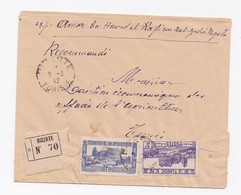 ENVELOPPE RECOMMANDEE DE BIZERTE POUR TUNIS DU 09/03/1942 - Briefe U. Dokumente