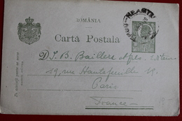 1920     ENTIER  CARTE   POSTALE  DE  10  BANI   OLIVE       AVEC  COMPLEMENT  DE  AGAPIA  NEAMT     POUR  BUCAREST - Lettres & Documents