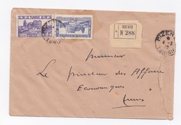 ENVELOPPE RECOMMANDEE DE BIZERTE POUR TUNIS DU 04/03/1942 - Briefe U. Dokumente