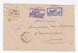 ENVELOPPE RECOMMANDEE DE BIZERTE POUR TUNIS DU 06/03/1942 - Briefe U. Dokumente