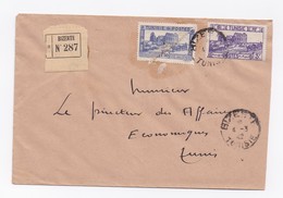 ENVELOPPE RECOMMANDEE DE BIZERTE POUR TUNIS DU 04/03/1942 - Briefe U. Dokumente